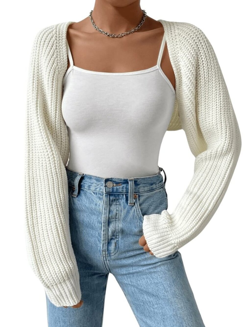 Women's Y2k Cropped Cardigan Sweater Bolero Shrugs Dress Cover Up